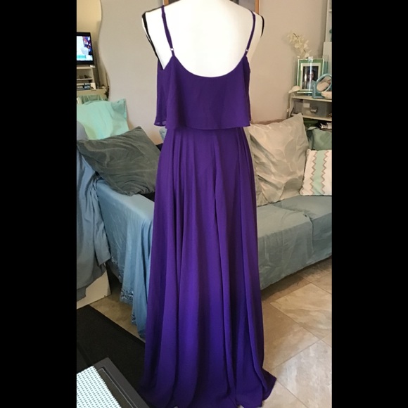 Lulu’s violet maxi dress with zipper. Size S - Picture 5 of 7